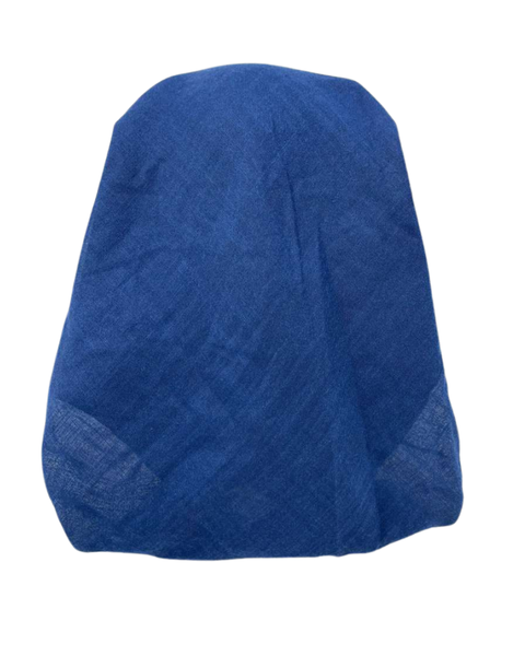 Cherie Navy Buckle Border Adjustable Pre-Tied Open Back Bandanna