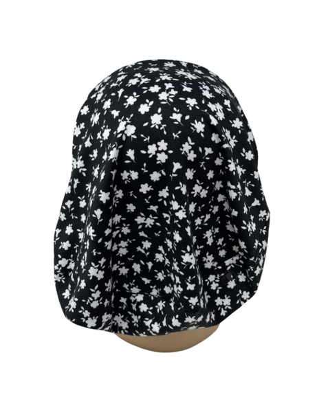 Triple Up Black/White Floral Sleeping Snood