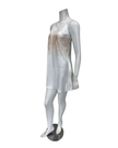 Madeleine Fig Sophia Peach Lace Charmeuse Chemise + Joan Long Robe Set