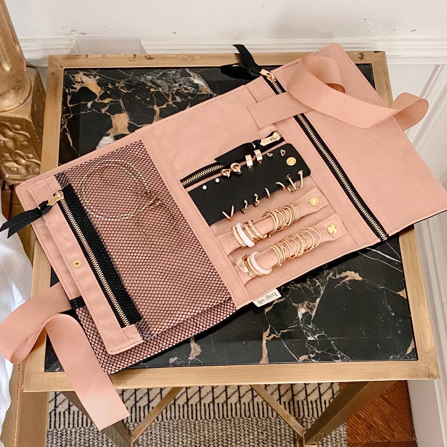 Bag All 6671 Black Jewelry Roll Travel Pouch Myselflingerie.com