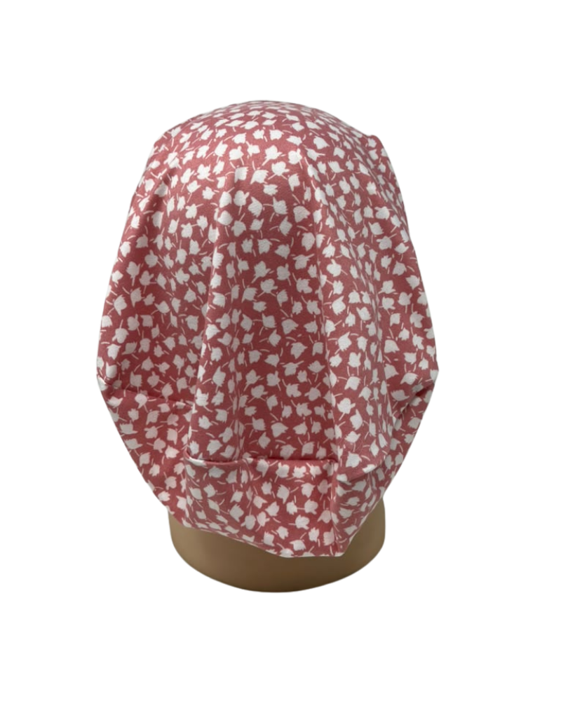 Triple Up Pink and White Leaves Sleeping Snood