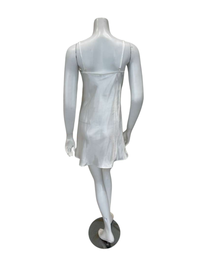 Madeleine Fig Sophia Peach Lace Charmeuse Chemise + Joan Long Robe Set