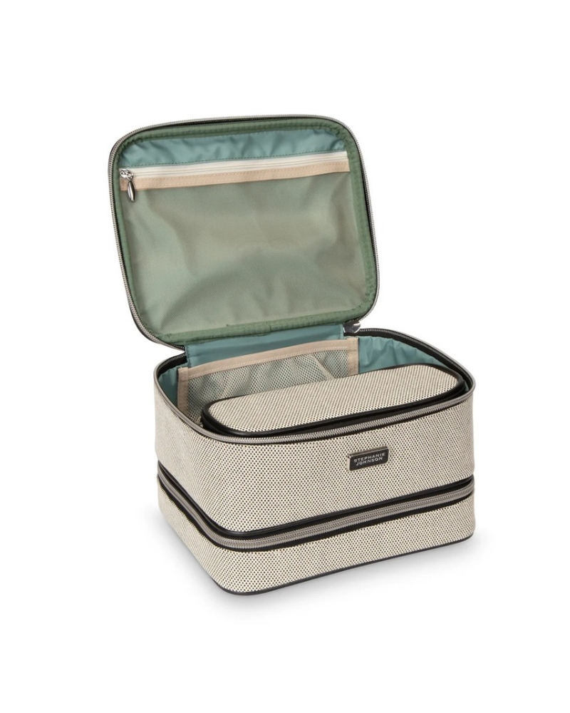 Stephanie Johnson Tropea Onyx Jenny Train Case Toiletry Bag