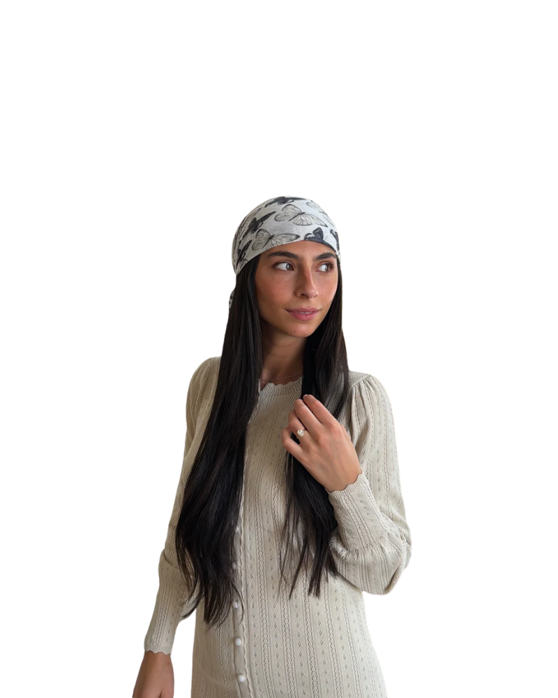 Scarf Bar Noir Monarch Square Scarf with Invisible Grip Myselflingerie.com