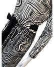 ORD Black and White Spiral Print Modal Nursing Nightgown Myselflingerie.com