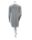 Jackie O'Loungewear Grey V Neck Lace Long Sleeves Modal Nightshirt Myselflingerie.com