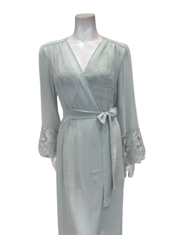 Rya Collection Lagoon Duchess Babydoll Chemise & Robe Set
