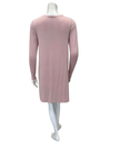 Jackie O'Loungewear Pink V Neck Lace Long Sleeves Modal Nightshirt Myselflingerie.com