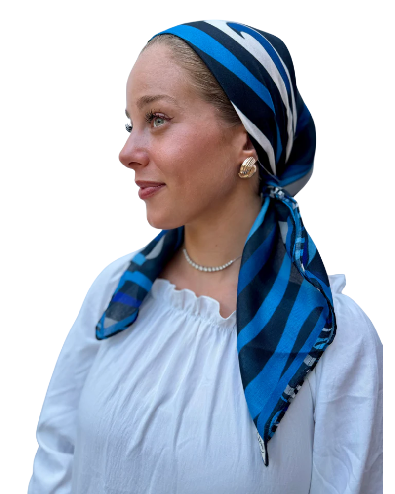 Scarf Bar Inspired Midnight Wave Square Scarf with Invisible Grip Myselflingerie.com