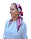 Scarf Bar Inspired Flame Ribbon Square Scarf with Invisible Grip Myselflingerie.com