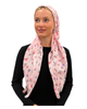 TYED Baby Pink Flower Adjustable Pre-tied Bandanna with Velvet Grip