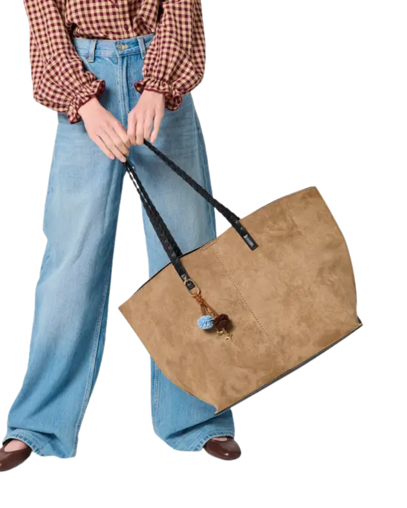 ShiraLeah Taupe Roberta Tote Bag