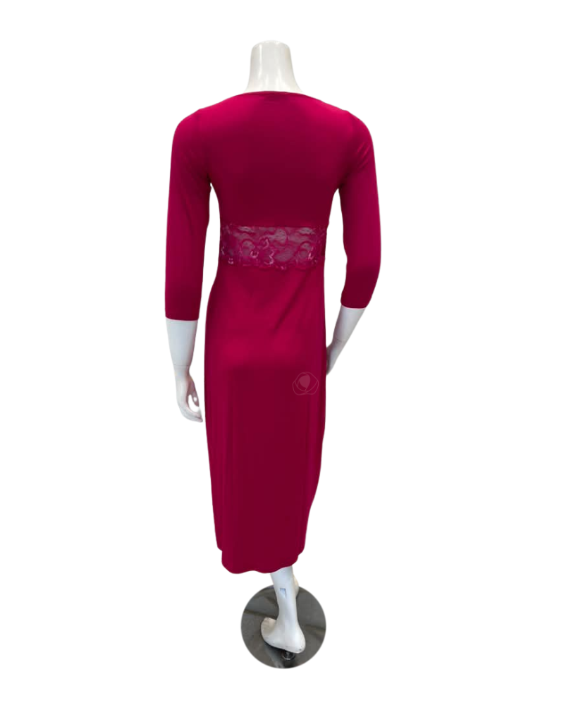 Oh! Zuza Ruby Sheer Lace Modal Nightshirt