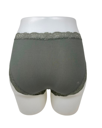 Fleur't Thyme Rib Iconic Modal Lace Hi Waisted Brief