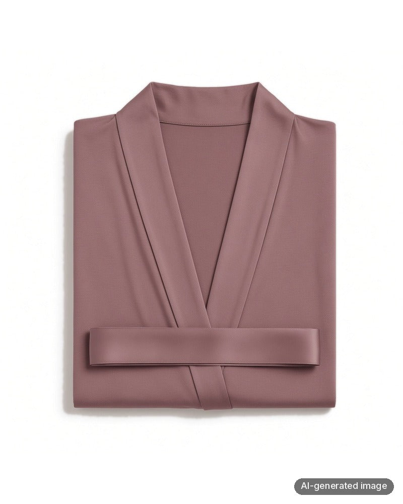 Folded Fleur't Modal Short Morning Robe