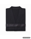 Folded Fleur't Black Modal Long Morning Robe