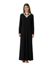 Pen-ky Black Lace Neck Modal Pull On Nightgown