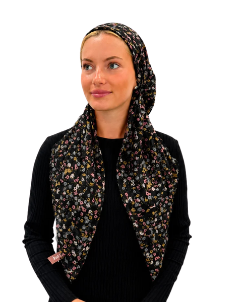 TYED Floral Multi Adjustable Pre-tied Bandanna with Velvet Grip