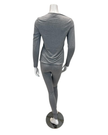 Angelice Grey Teddy with Striped Placket Modal Pajamas Set