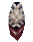 It's Younique Maroon Shimmer Burberry Inspired Pre-Tied Open Back Bandanna with Velvet Grip