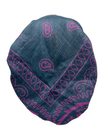 Revaz Black/Burgundy Bandana Print Adjustable Pre-Tied Bandanna with Velvet Grip