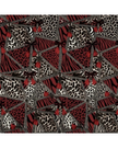 Cherie Burgundy Geometric Leopard Design Adjustable Pre-Tied Open Back Bandanna