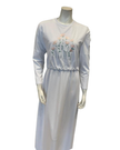 Pen-ky White Embroidered Flowers Cotton Nursing Nightgown