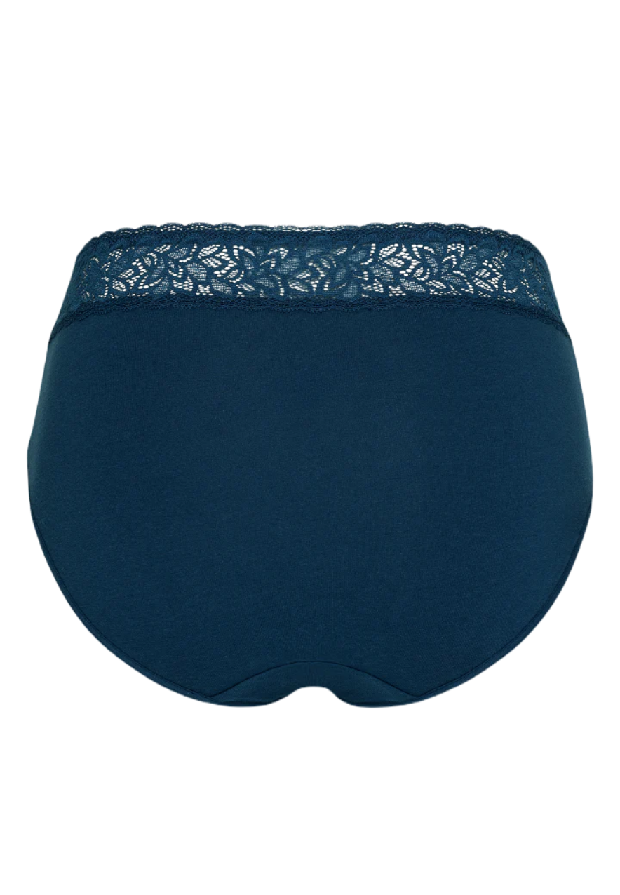 PT0026 Wild Ginger Cotton with Lace Hipsters 3 Pk Myselflingerie.com