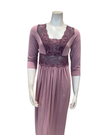 Oh! Zuza Lilac Sheer Lace Modal Nightshirt