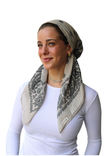 Scarf Bar Paisley Sand Classic Pre-Tied with Velvet Grip and Short Tails Myselflingerie.com