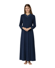 Pen-ky Navy Lace Neck Modal Pull On Nightgown