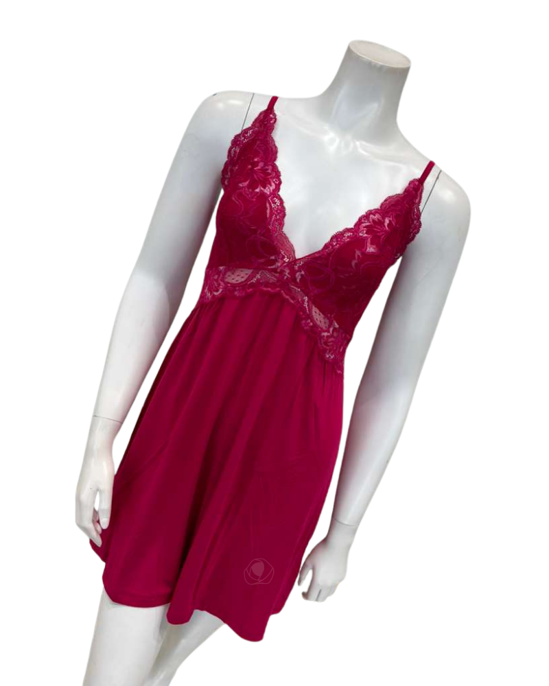 Oh! Zuza Ruby Lace Modal Chemise