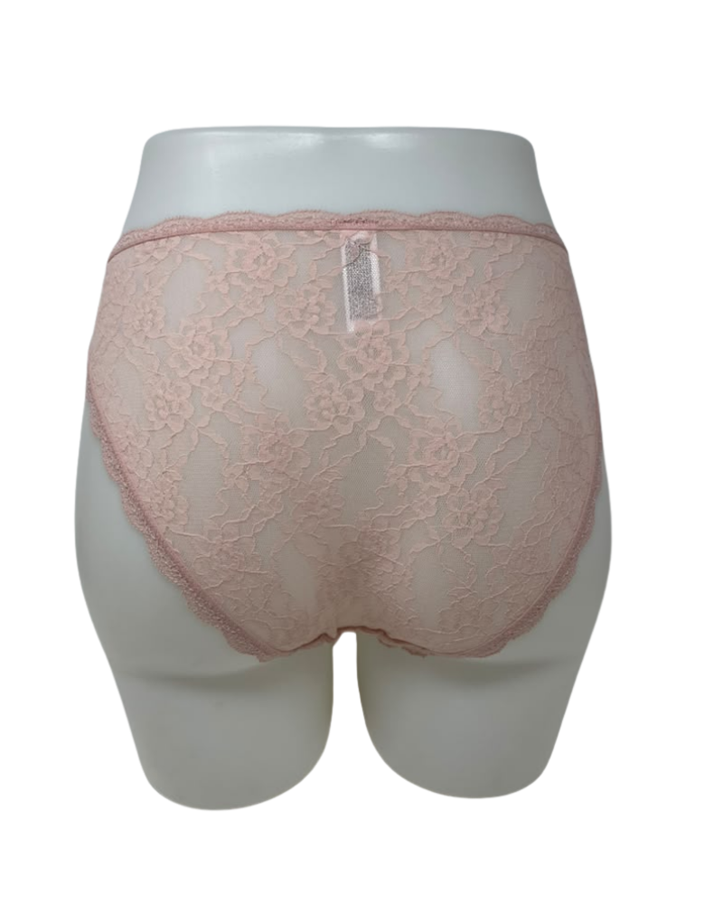 Btemptd Blush Pink Effortlessly Lace Hi Leg Brief
