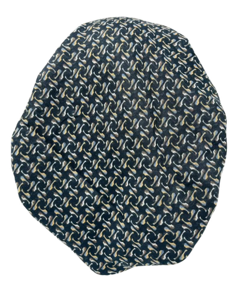 Revaz Black Mini Shapes Pre-Tied Bandanna with Velvet Grip