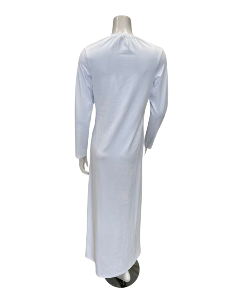 12961 White Tucks Cotton Pull On Nightgown