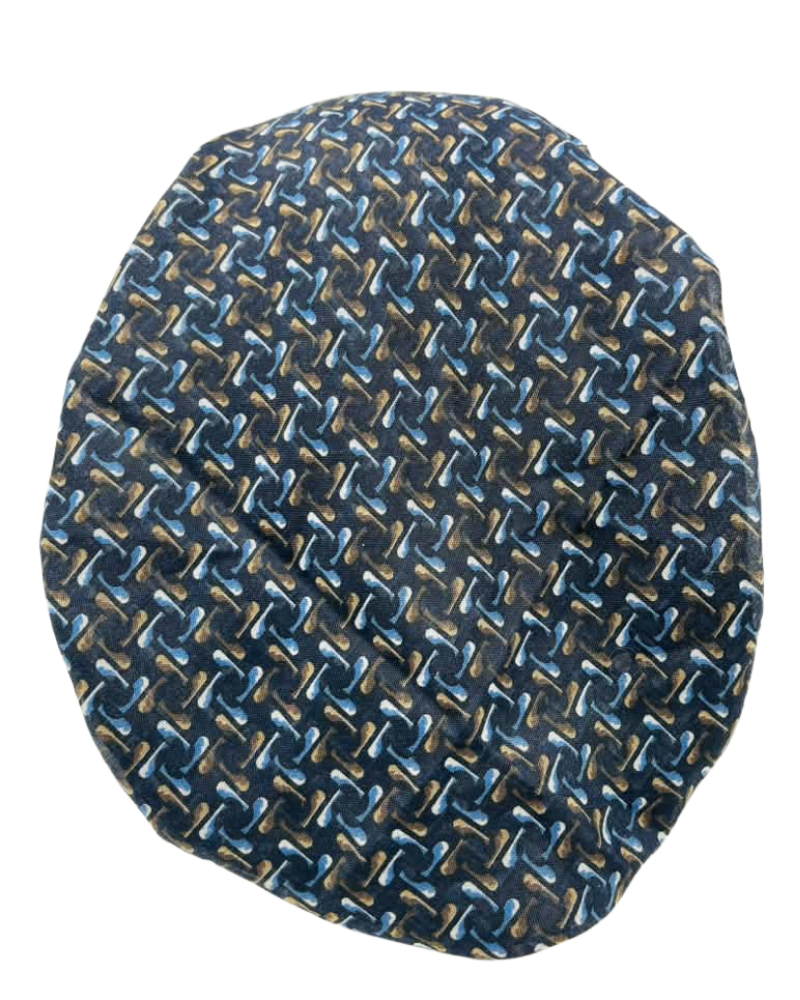 Revaz Navy Mini Shapes Pre-Tied Bandanna with Velvet Grip
