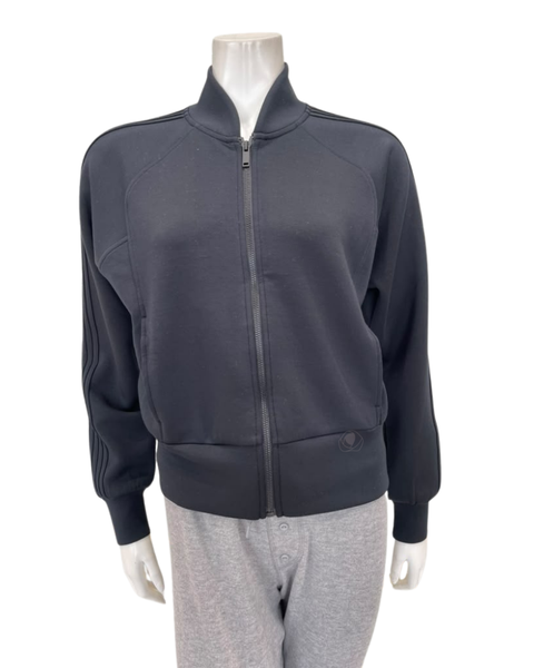 Spanx Very Black Pintuck Track Jacket