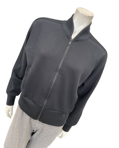Spanx Very Black Pintuck Track Jacket