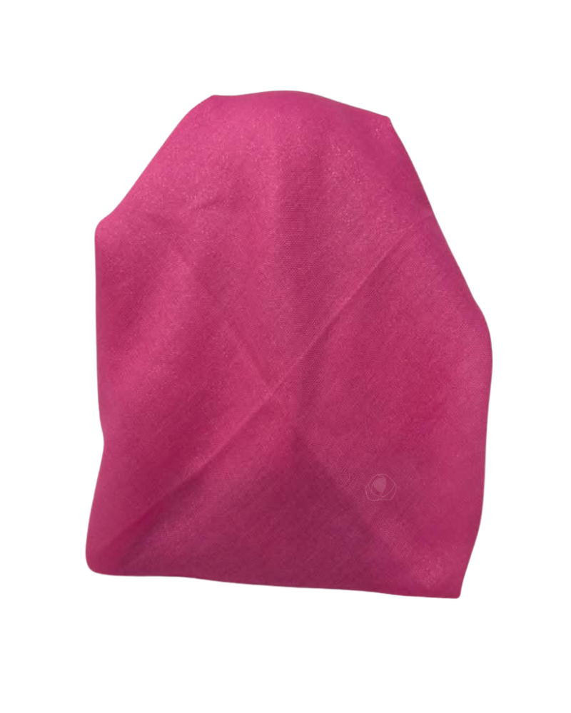 It's Younique Hot Pink Shimmer with Black Border Pre-Tied Open Back Bandanna with Velvet Grip