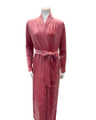 Pen-ky Mauve Pink Crushed Velvet Morning Robe Wrap