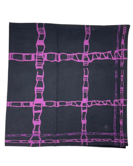 Lizi Headwear Plum Grid Square Scarf
