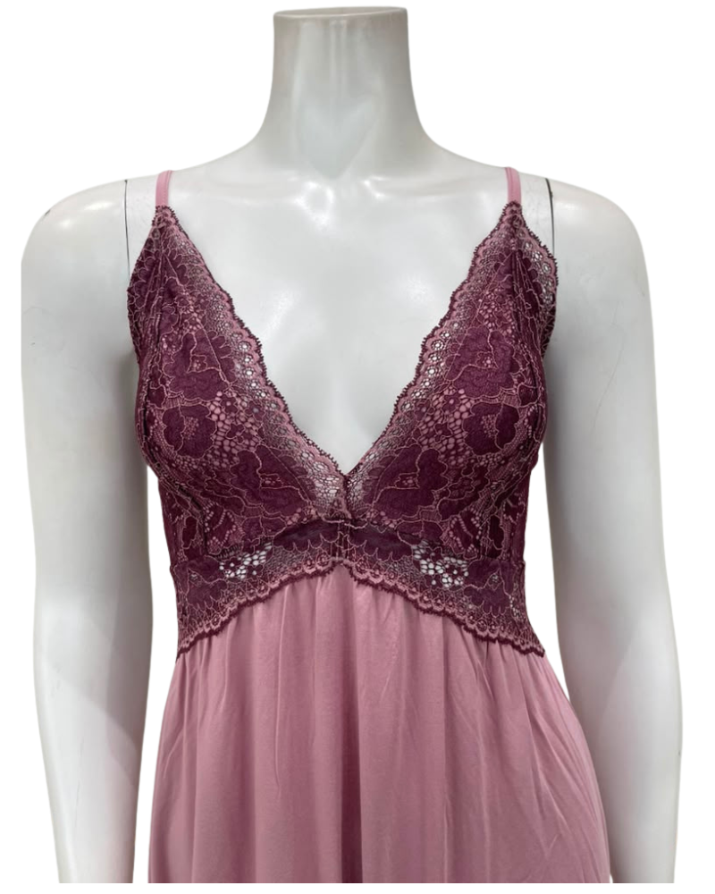 Oh! Zuza Lilac Lace Modal Chemise