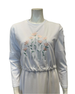 Pen-ky White Embroidered Flowers Cotton Nursing Nightgown