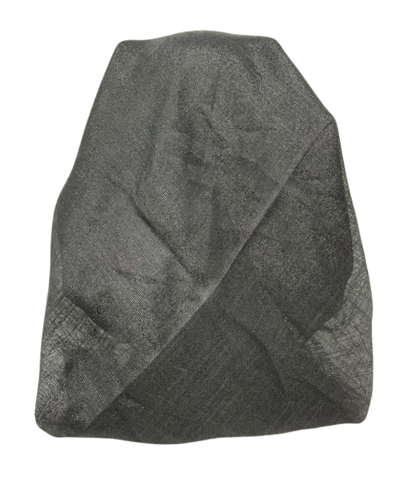 It's Younique Solid Black Shimmer Pre-Tied Open Back Bandanna with Velvet Grip