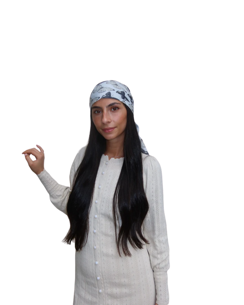 Scarf Bar Noir Monarch Square Scarf with Invisible Grip Myselflingerie.com