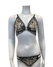 Cosabella Black/Neon Viola Virna Curvy Bralette & Bikini Set