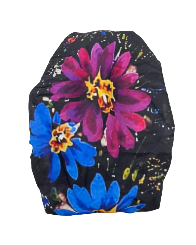 Lizi Headwear Color Meadow Open Back Adjustable Pre-Tied Bandanna with Velvet Grip