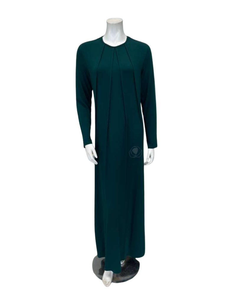 11961 Teal Green Tucks Modal Pull On Nightgown