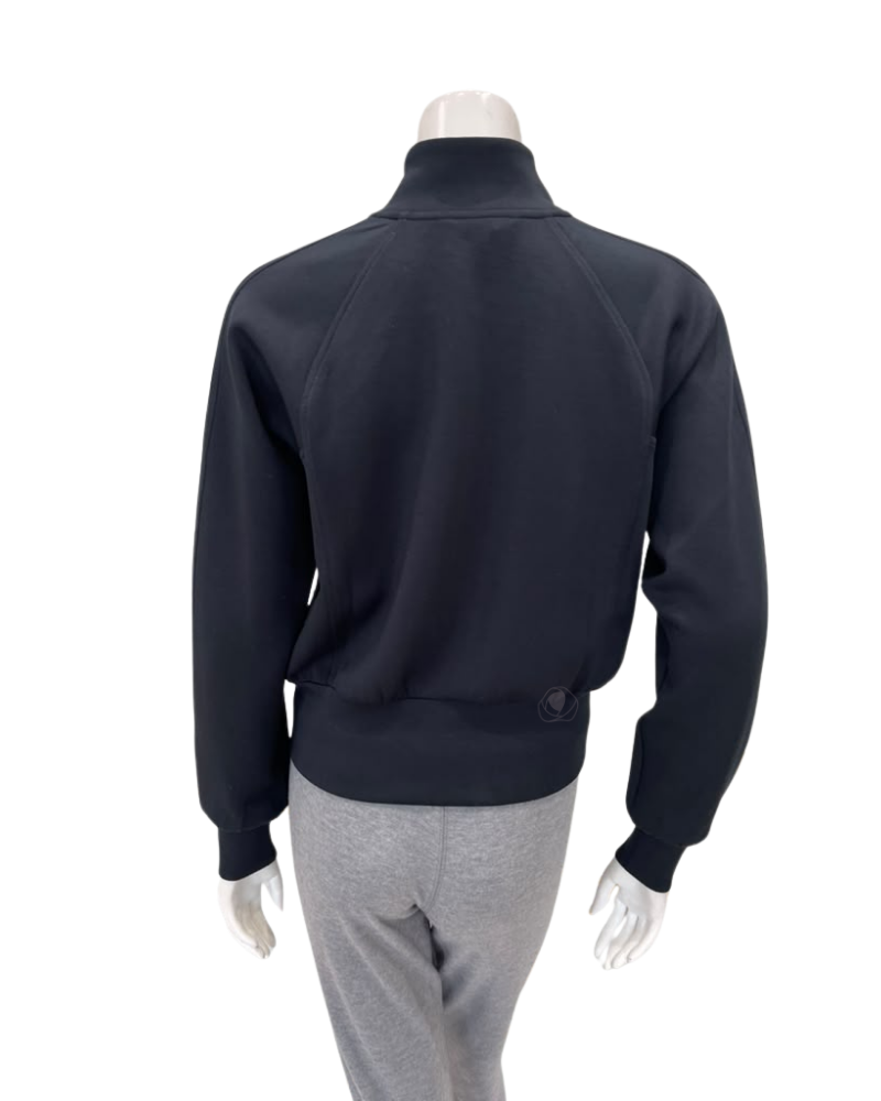 Spanx Very Black Pintuck Track Jacket