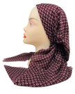 Revaz Burgundy Mini Shapes Pre-Tied Bandanna with Velvet Grip